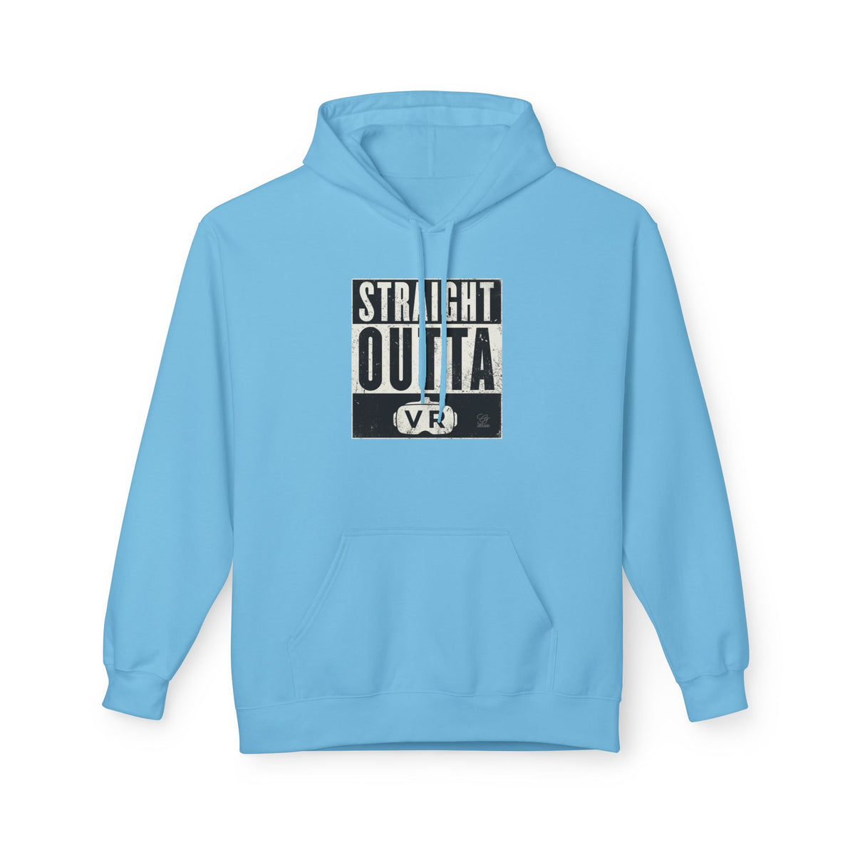 Straight Outta VR Hoodie | Retro Block Text Virtual Reality by GT Artland