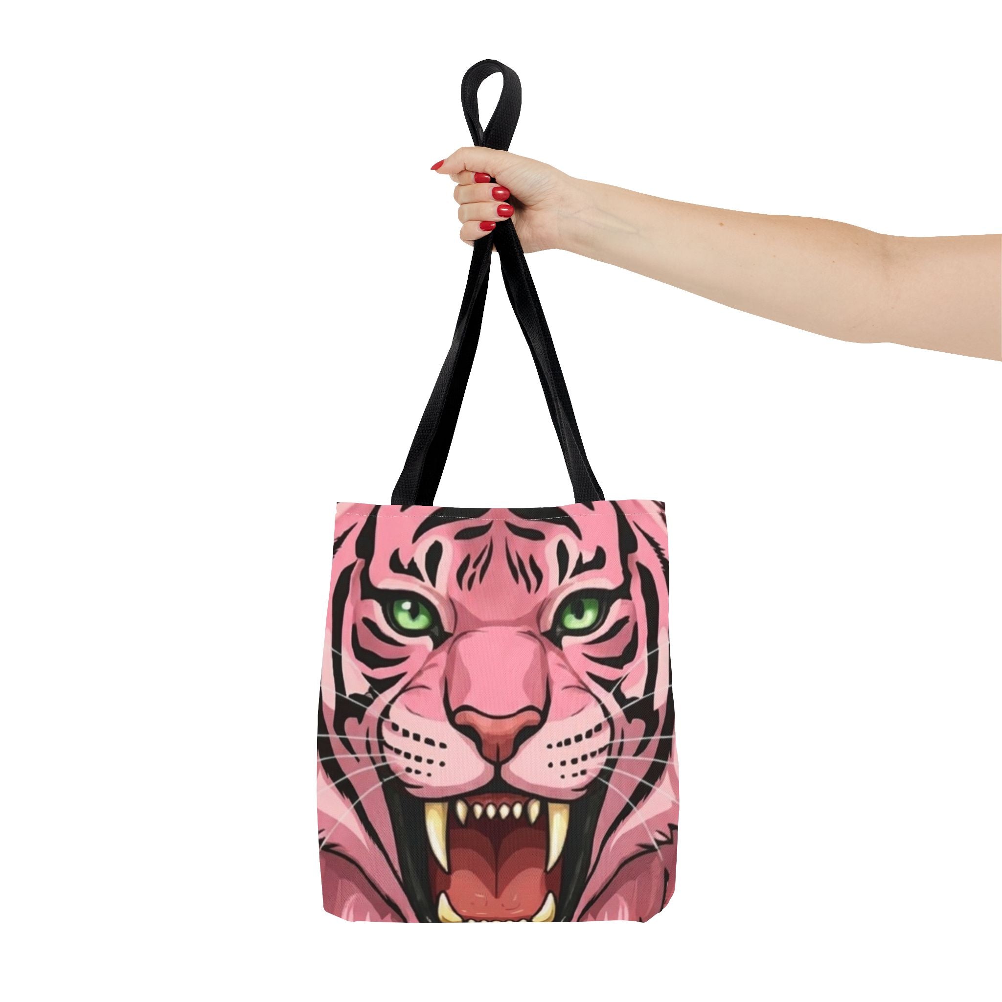 Elite Pink Designer Exotic Tiger Face Tote Bag by GT Artland