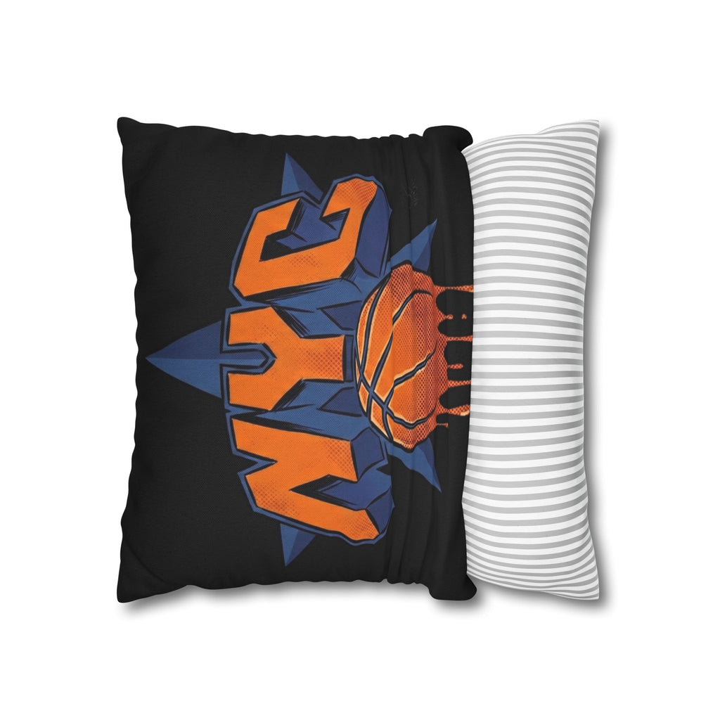 NYC Dripping Basketball Pillowcase | Square Throw Pillowcase by GT Artland