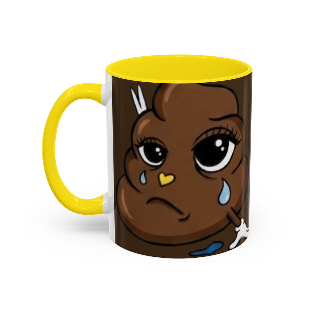 I Woke Up Like This Designer Collectors Coffee Mug — Funny Poop Emoji Accent Mug by GT Artland