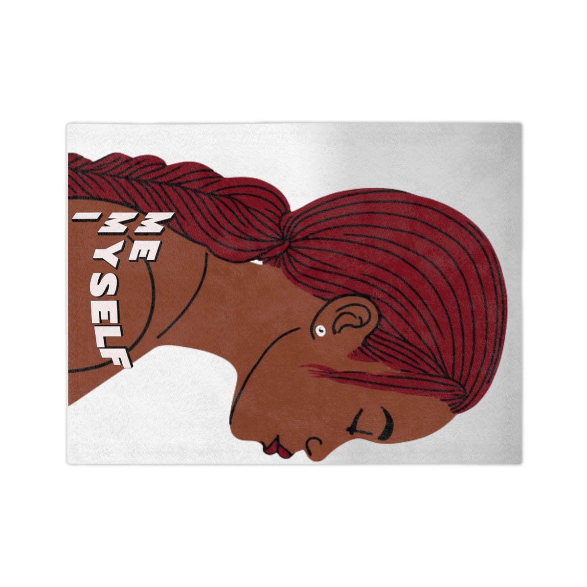 "Me, Myself, and  I"Velveteen Microfiber Blanket - Throw