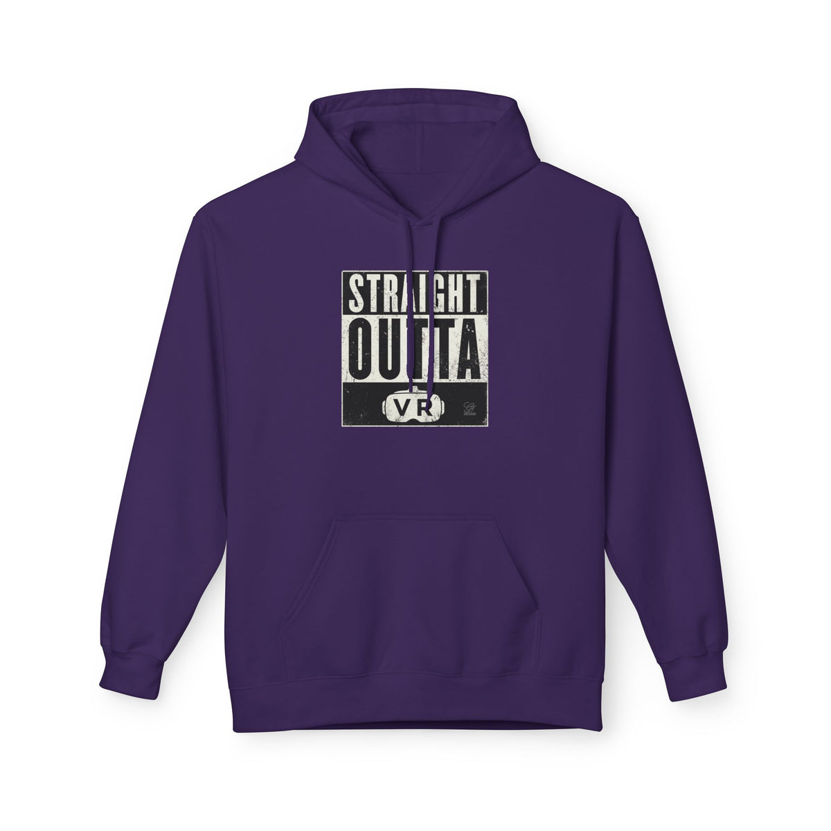 Straight Outta VR Hoodie | Retro Block Text Virtual Reality by GT Artland