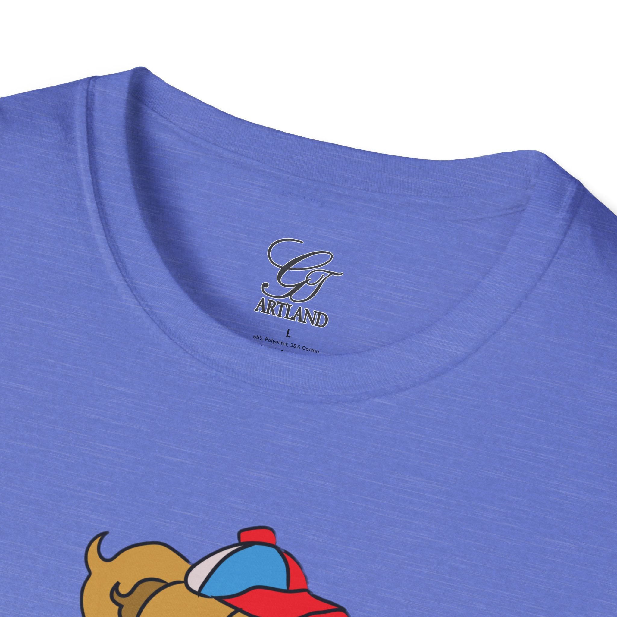 Cartoon Bear with Swag Graphic T-Shirt - Tee