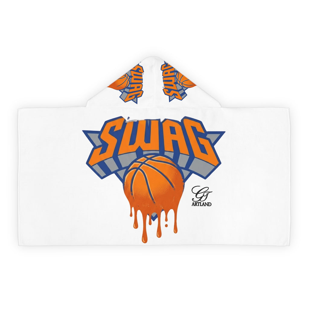 Copy of NYC Dripping Basketball Youth Hooded Towel | Kids Swim Beach Wrap by GT Artland
