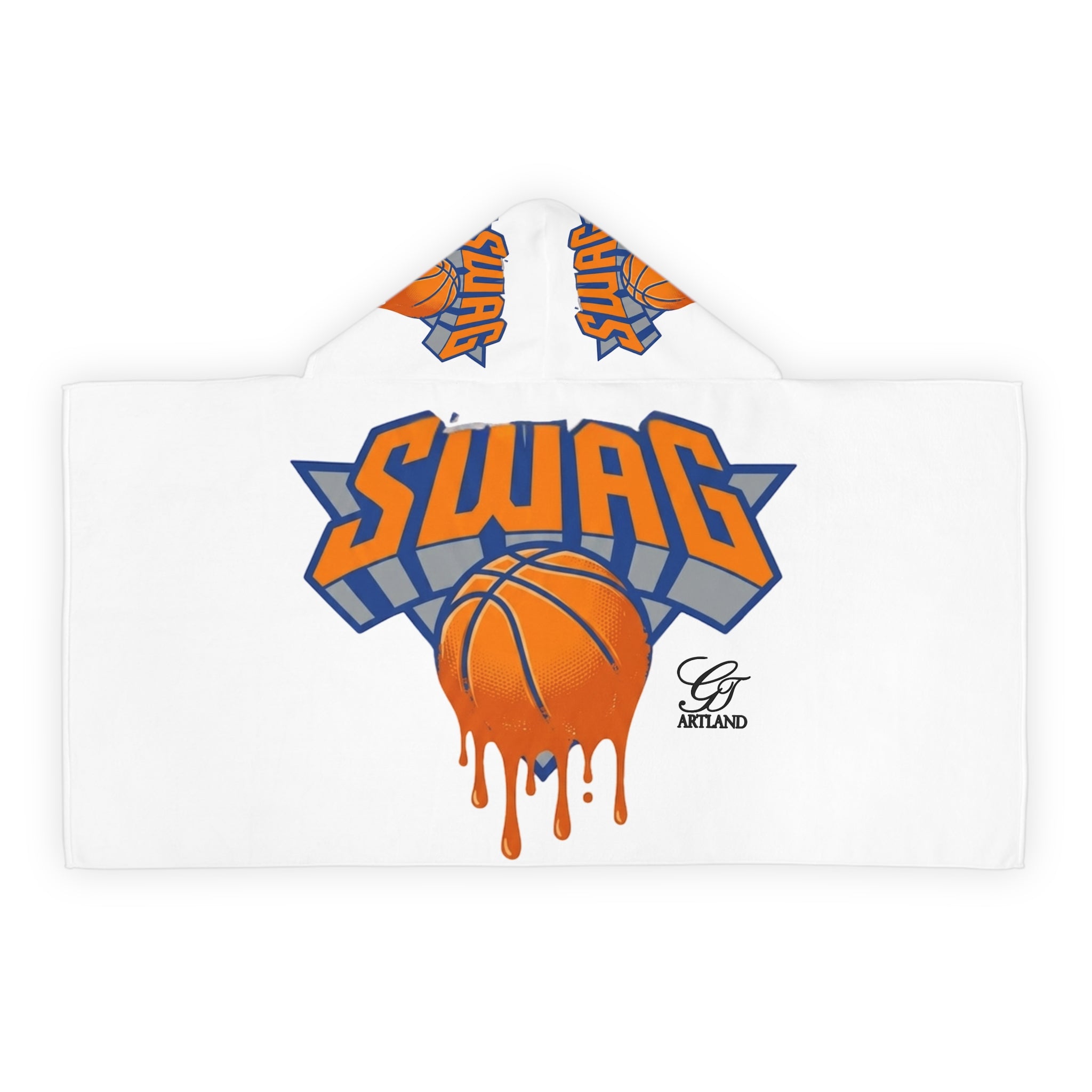 Copy of NYC Dripping Basketball Youth Hooded Towel | Kids Swim Beach Wrap by GT Artland