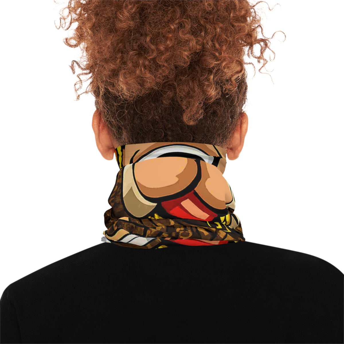 Luxury Anime Designer Streetwear Heart Graphic Neck Gaiter by GT Artland