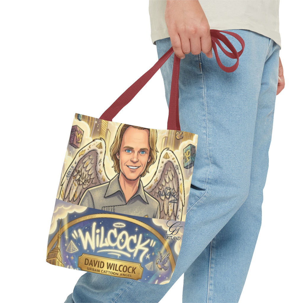 Wilcock Angel Wings Portrait Tote Bag – Illustrated Memorial/Tribute Carryall by GT Artland
