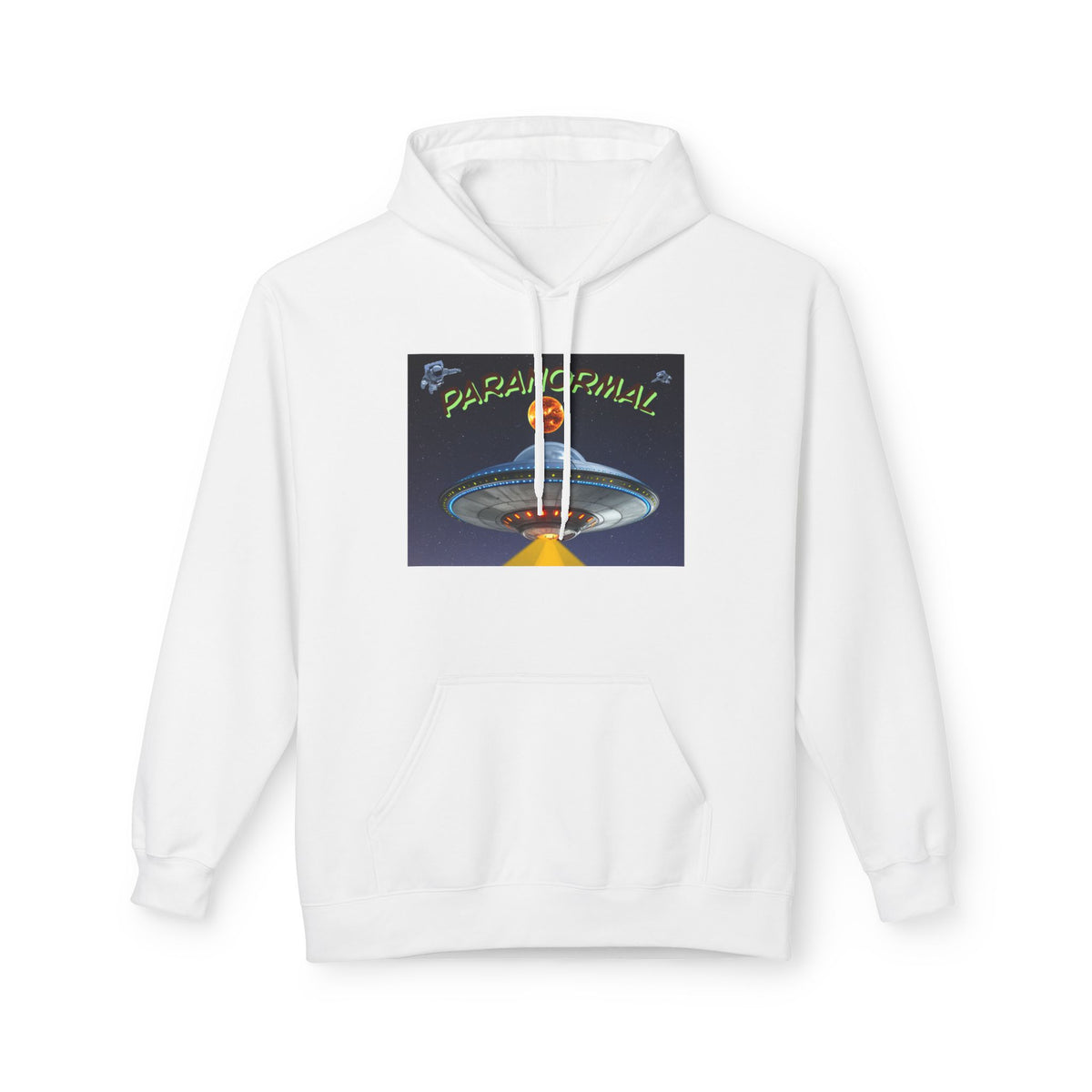 Retro UFO Spaceship Hoodie | Paranormal Alien Abduction Design
