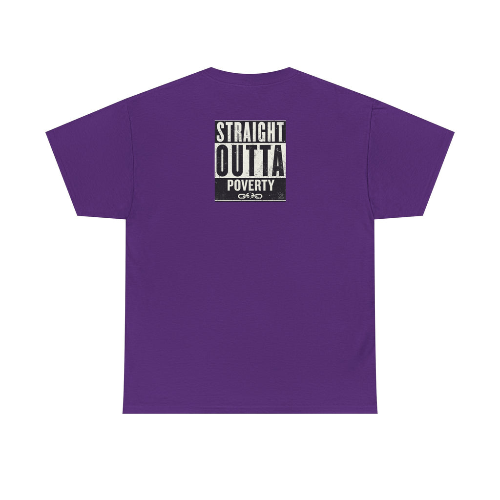 Straight Outta Poverty T-Shirt | Typographic Statement Tee by GT Artland