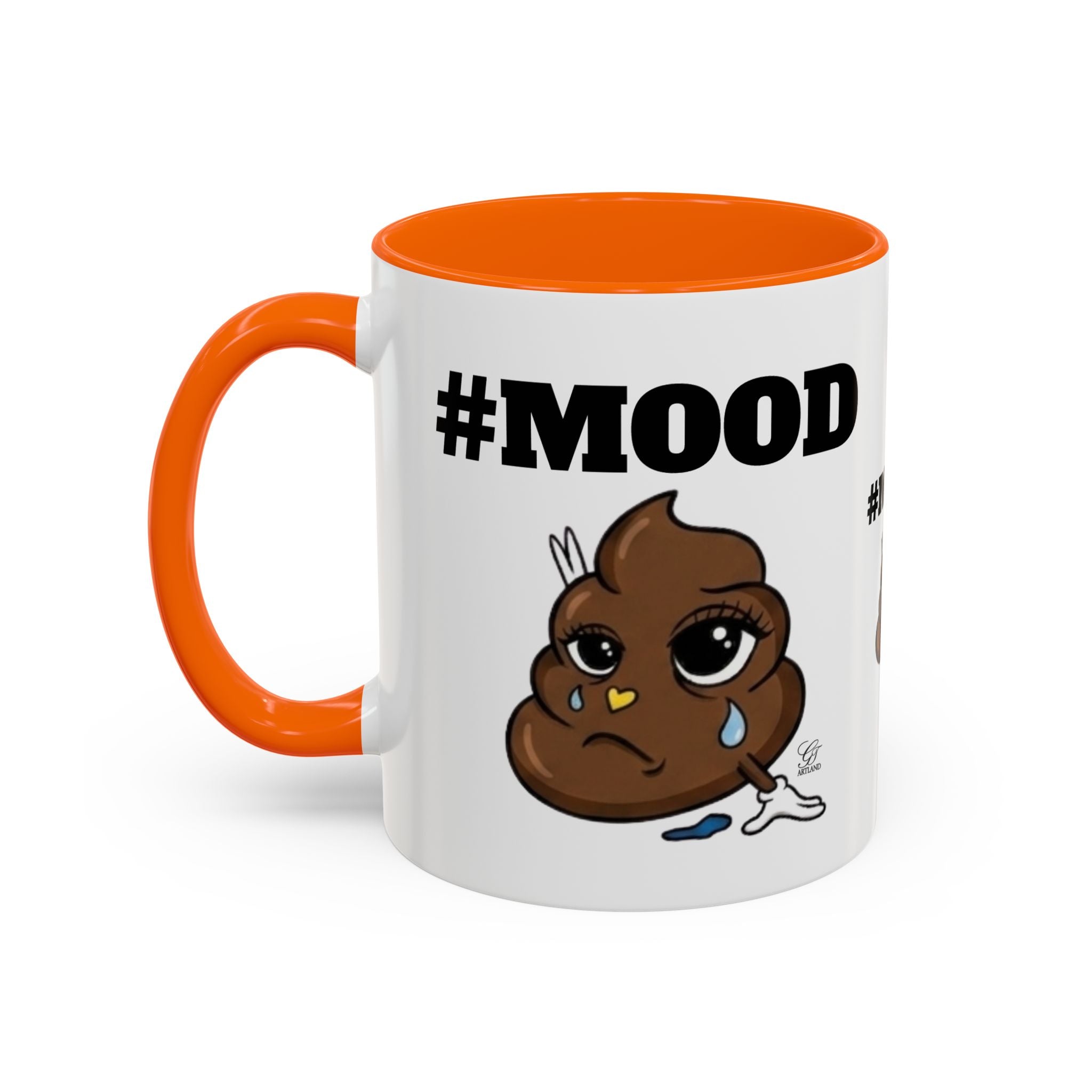 #MOOD Poop Emoji Accent Coffee Mug — Funny 11/15oz Novelty Mug by GT Artland