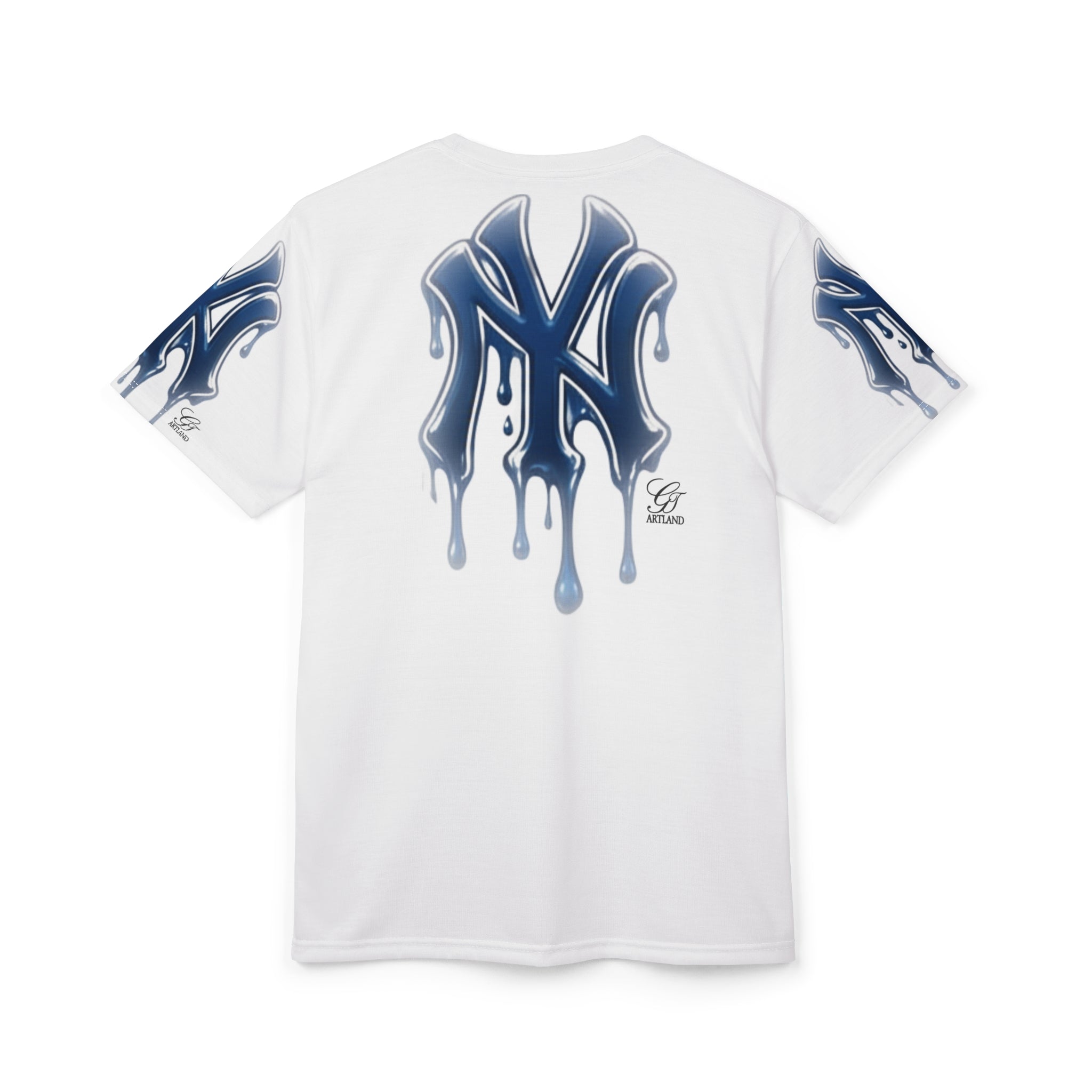 Yank Fan Gear Dripping NYC Logo T-Shirt | All-Over Print Tee by GT Artland