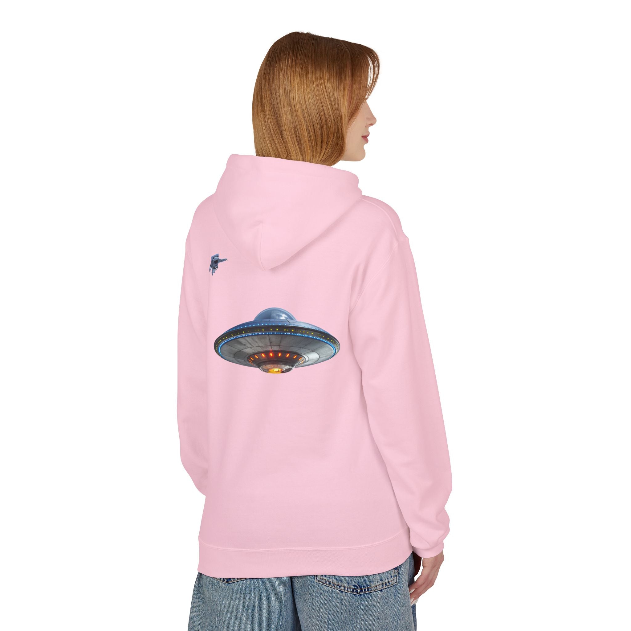 Retro UFO Spaceship Hoodie | Paranormal Alien Abduction Design