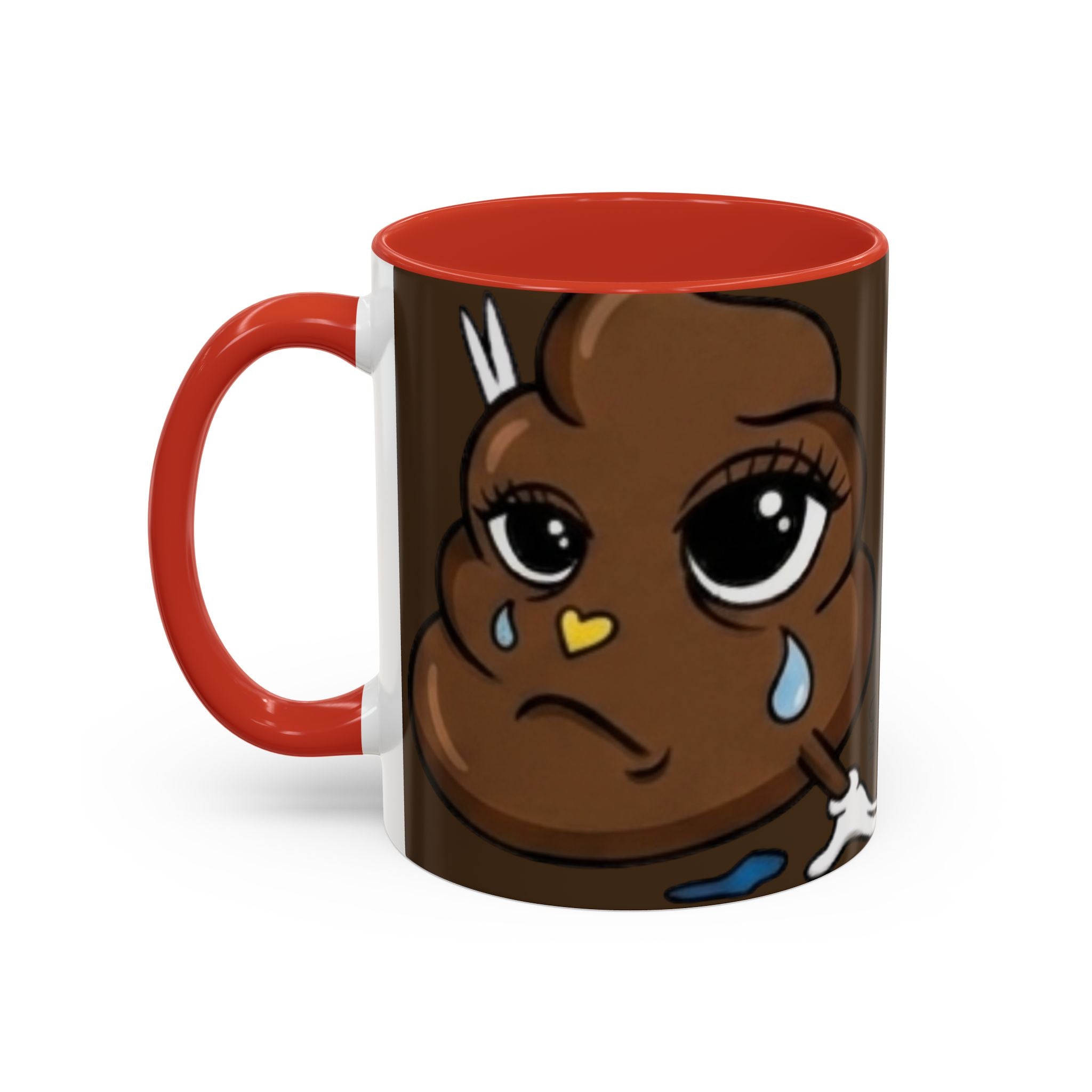 I Woke Up Like This Designer Collectors Coffee Mug — Funny Poop Emoji Accent Mug by GT Artland