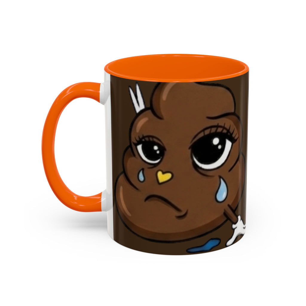I Woke Up Like This Designer Collectors Coffee Mug — Funny Poop Emoji Accent Mug by GT Artland
