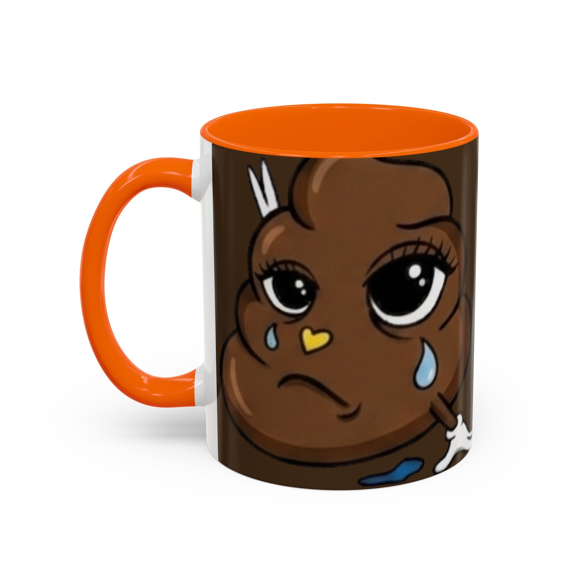 I Woke Up Like This Designer Collectors Coffee Mug — Funny Poop Emoji Accent Mug by GT Artland