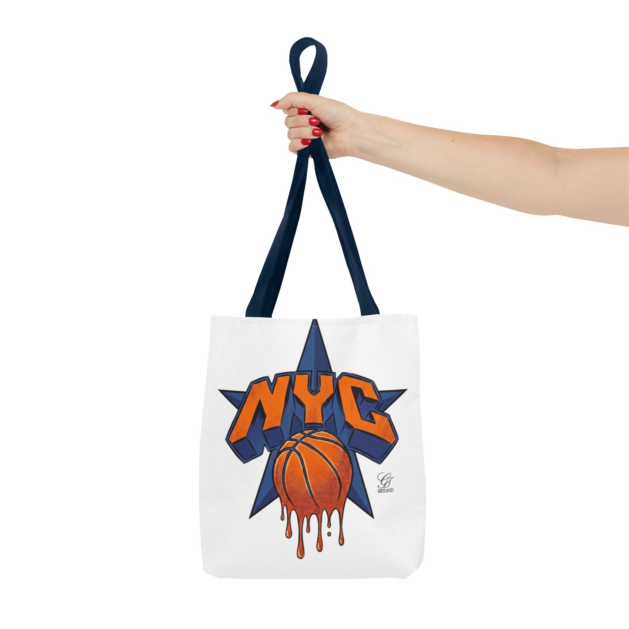 NYC Dripping Basketball Tote Bag | City Basketball Design by GT Artland