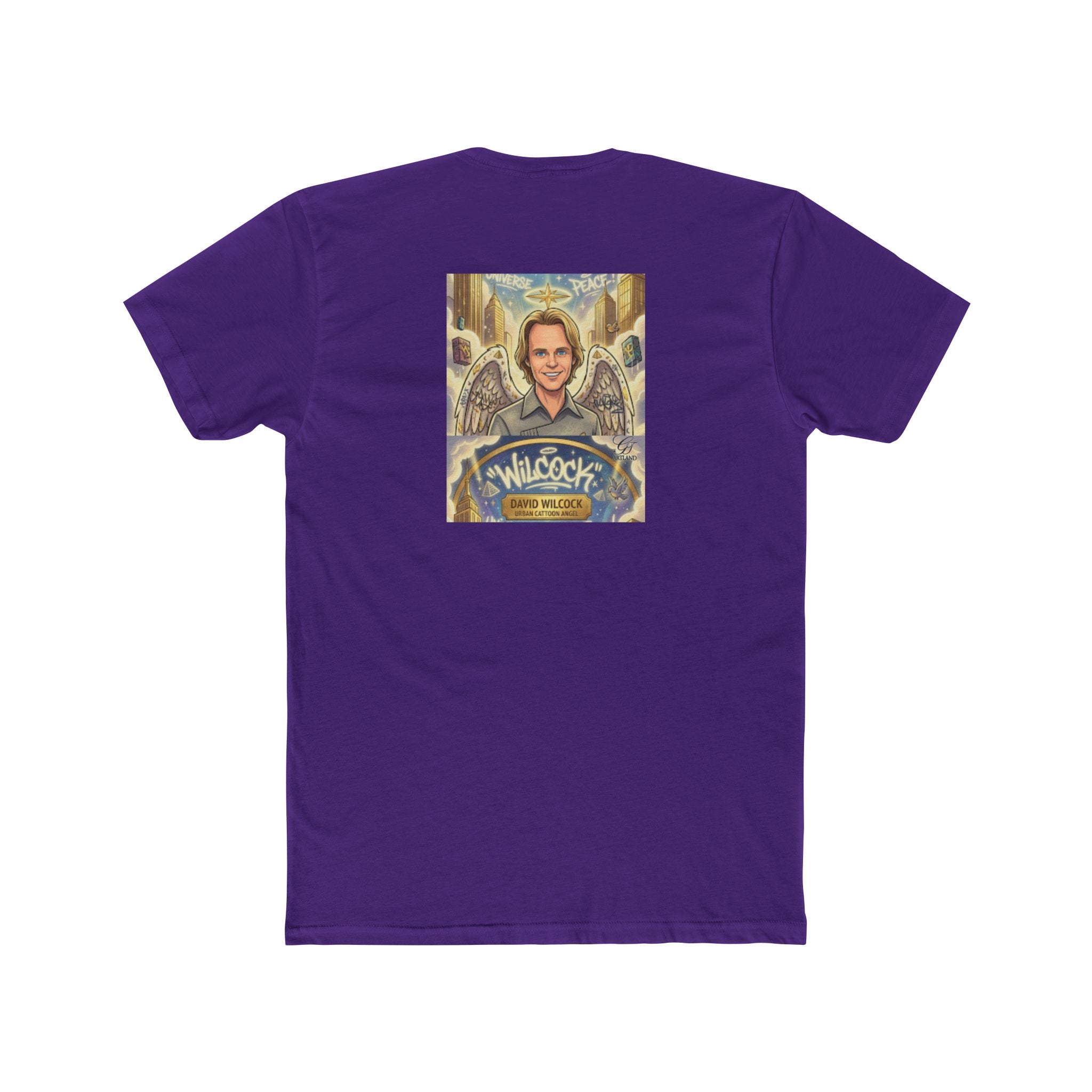 David Wilcock Angel Portrait Tee — Spiritual Memoir Graphic T-Shirt by GT Artland