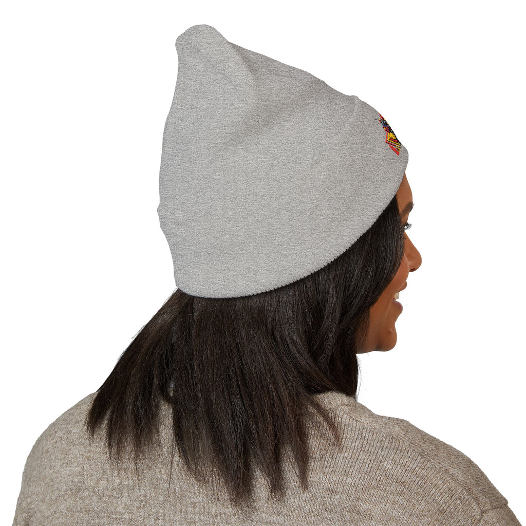 Retro Comic Duck Embroidered Cuffed Beanie