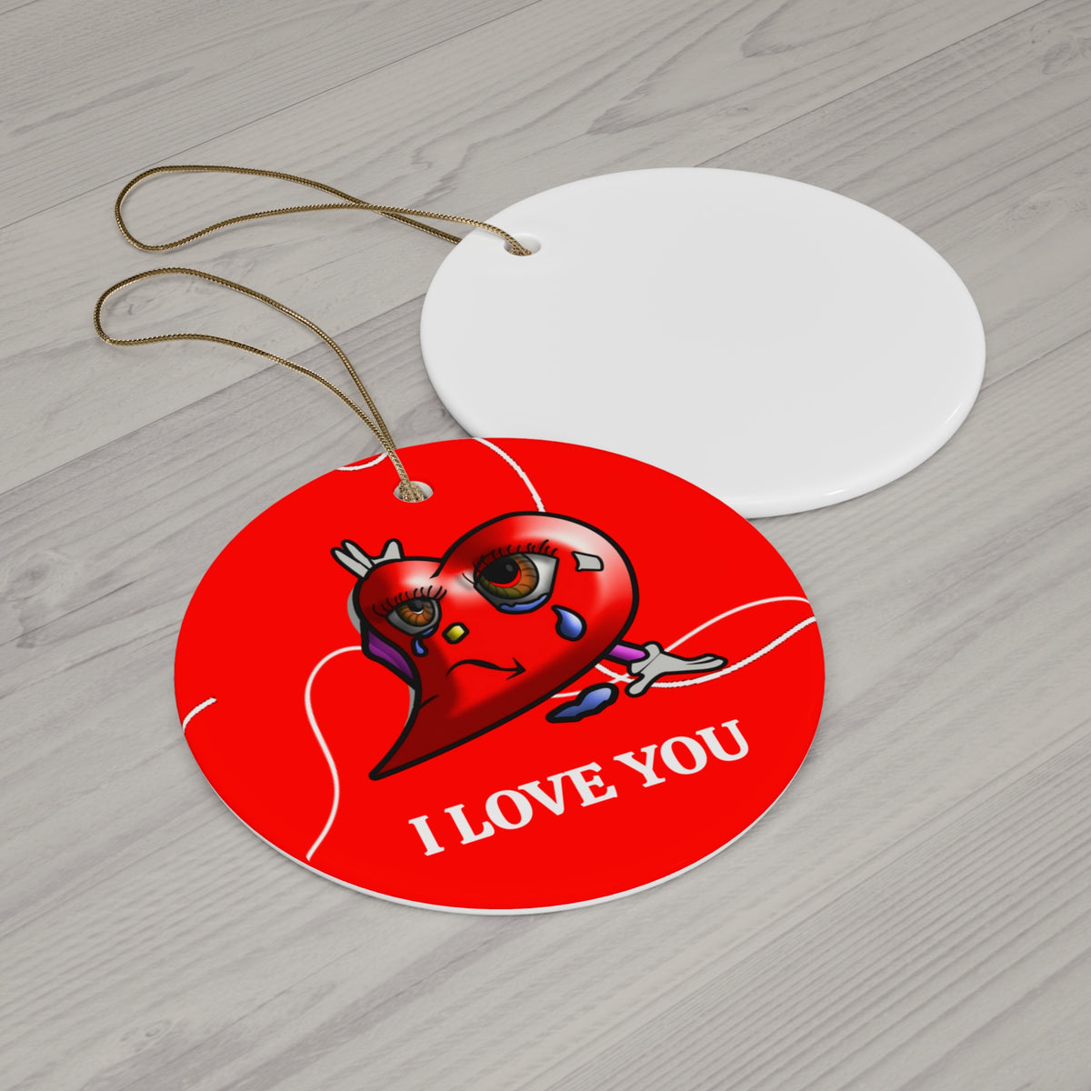 Valentine Heart Ornament - 'I Love You' Ceramic Keepsake by GT Artland