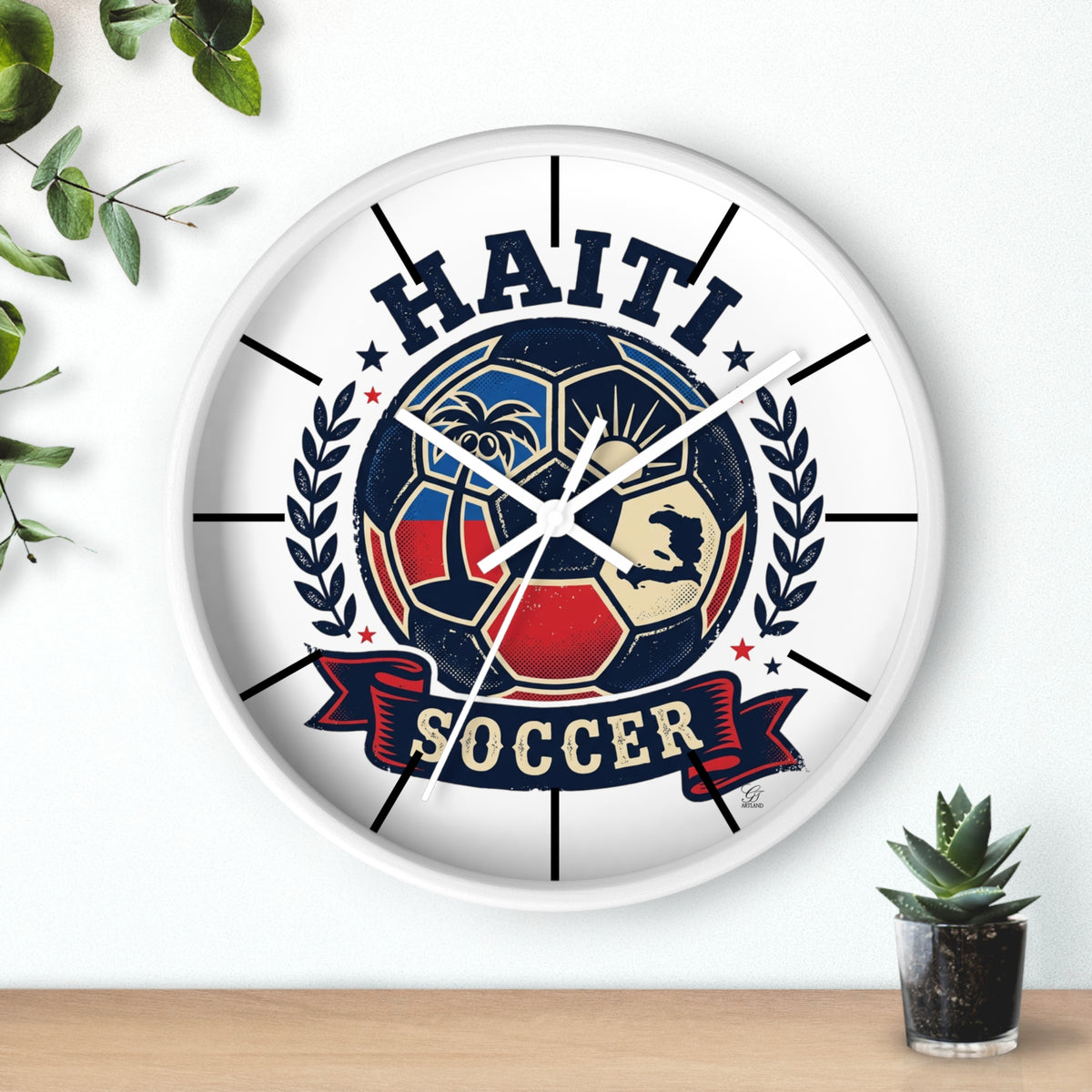 Haitian Soccer Ball Wall Clock