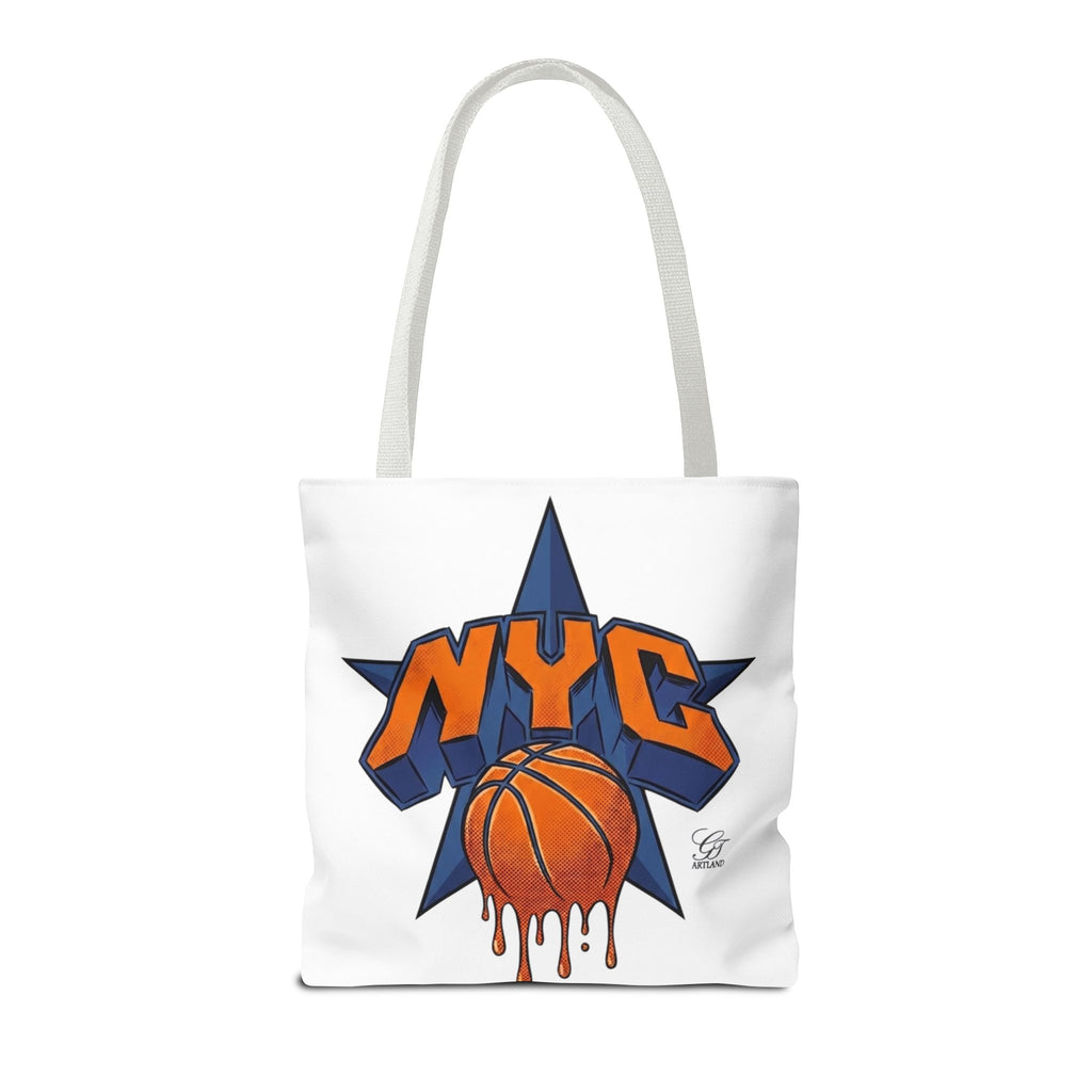 NYC Dripping Basketball Tote Bag | City Basketball Design by GT Artland