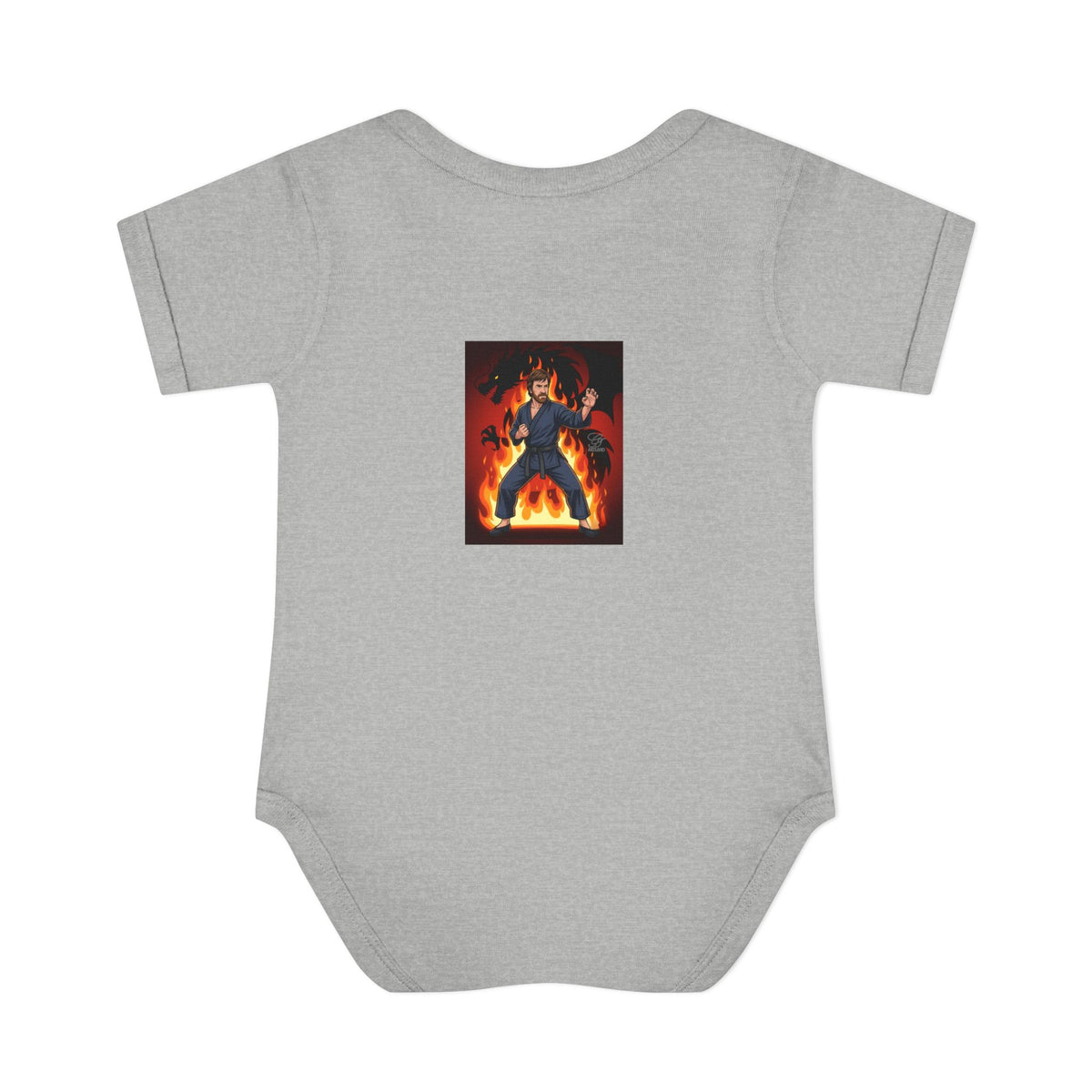 Flame Ninja Infant Bodysuit | Dragon Fire Martial Arts Baby Onesie
