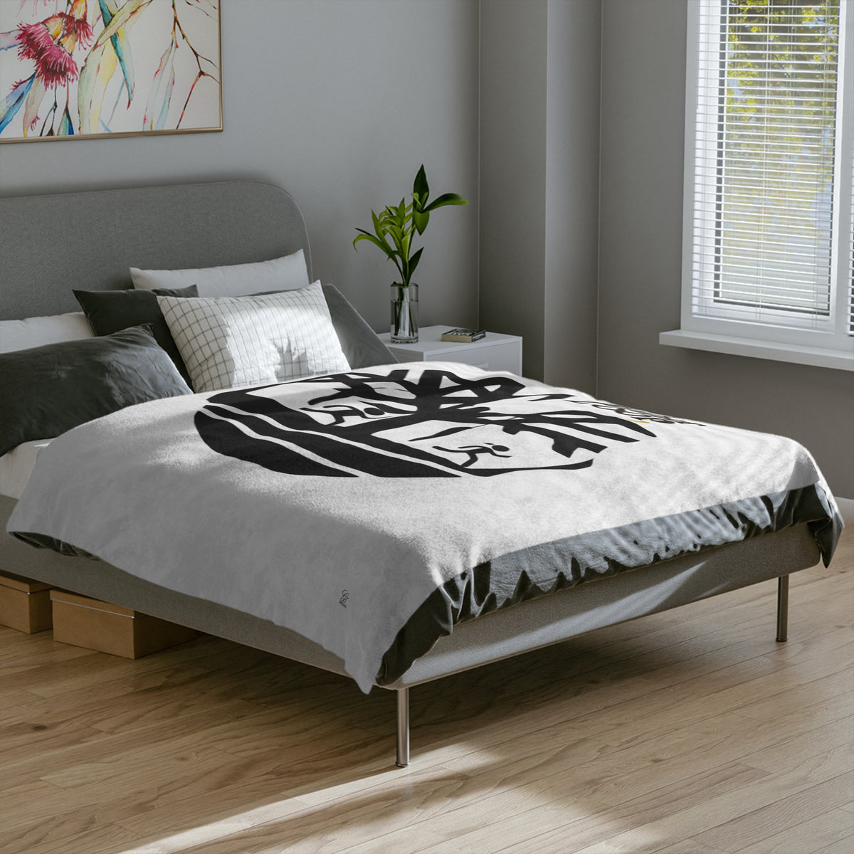 Timber Loop Tree Logo Velveteen Blanket | Trail Running Design by GT Artland