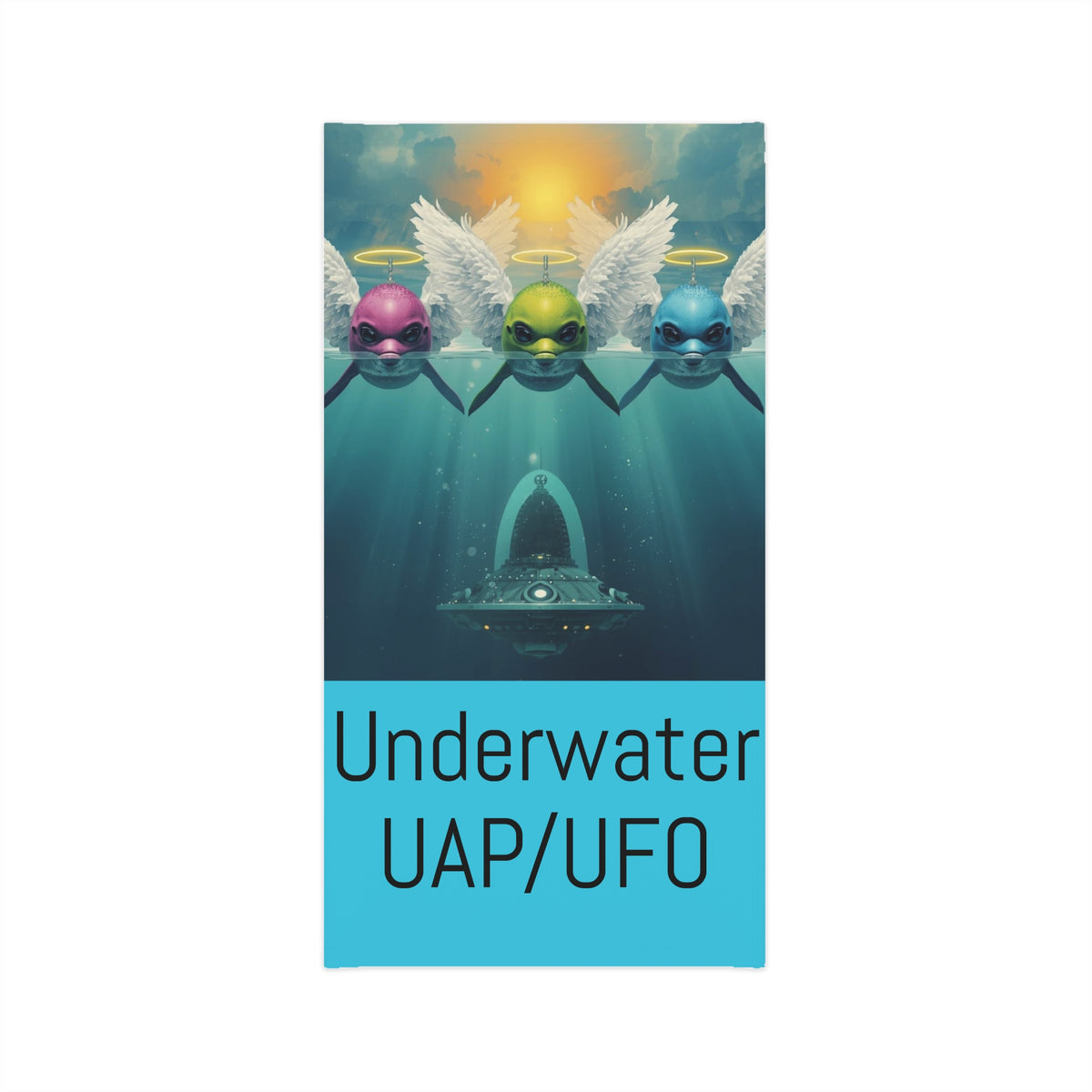 Underwater UAP UFO Neck Gaiter | Alien Sci-Fi Designed Face Mask by GT Artland