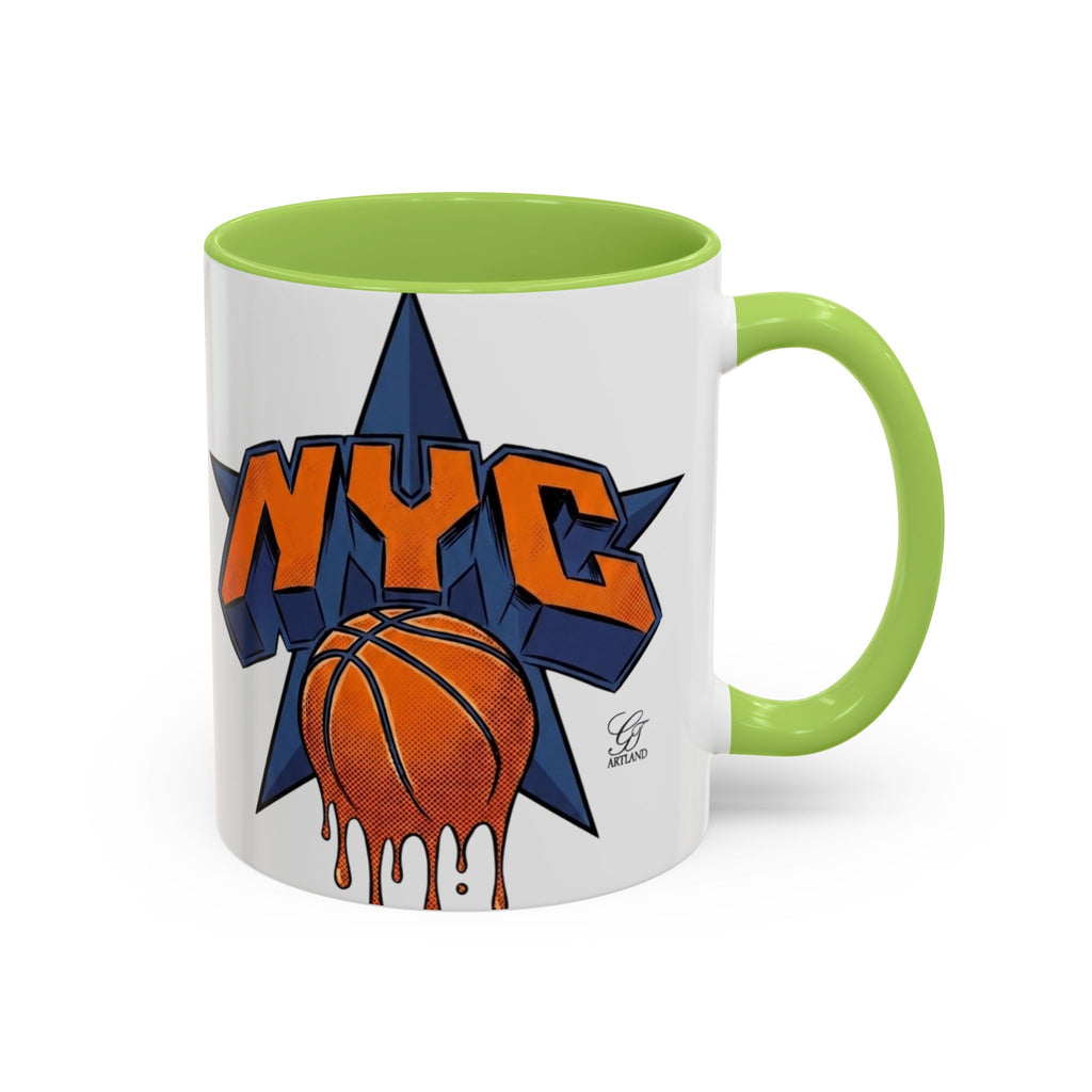 NYC  New York Champions Basketball Drip Mug | Accent Coffee Mug 11oz 15oz by GT Artland
