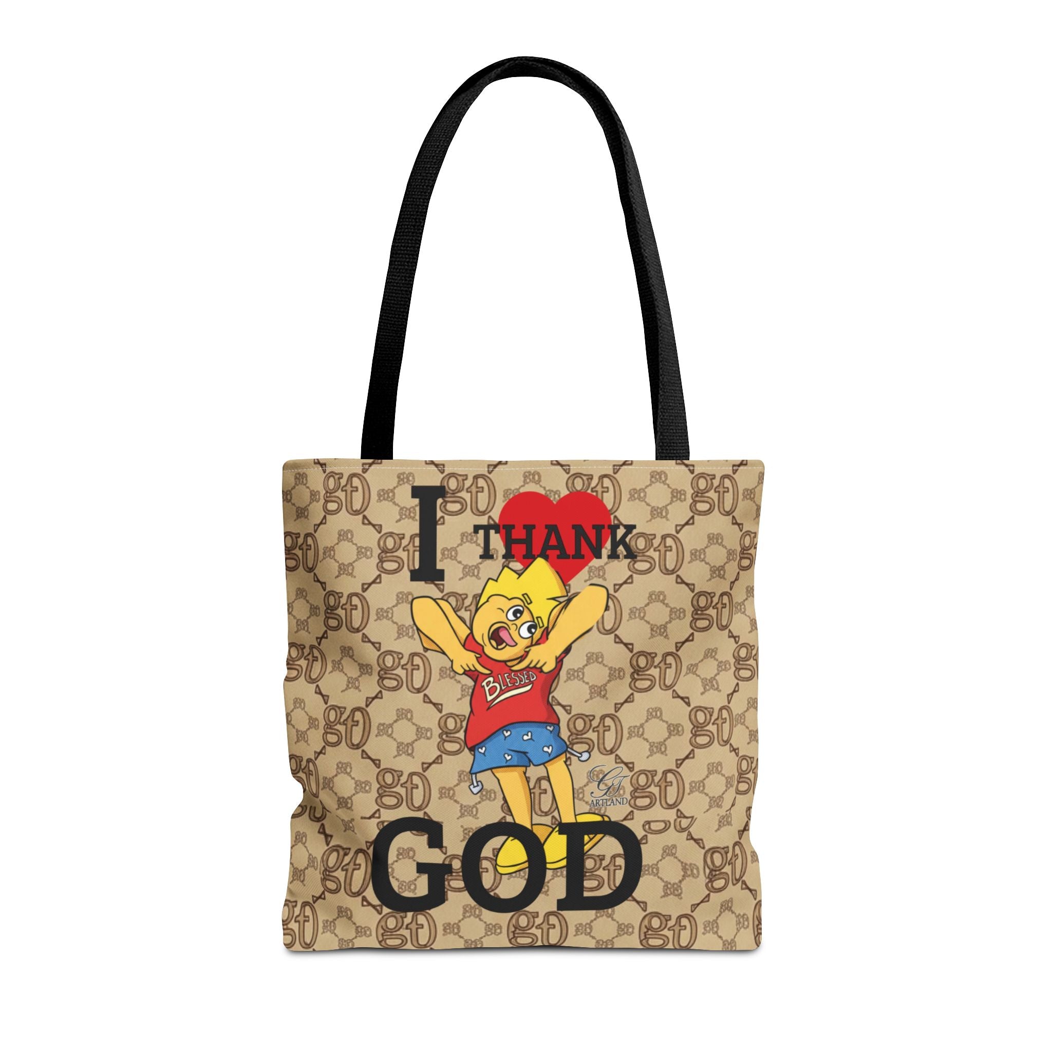 Thank God Tote Bag — Cute Religious Graphic Beach & Grocery Tote Bag by GT Artland