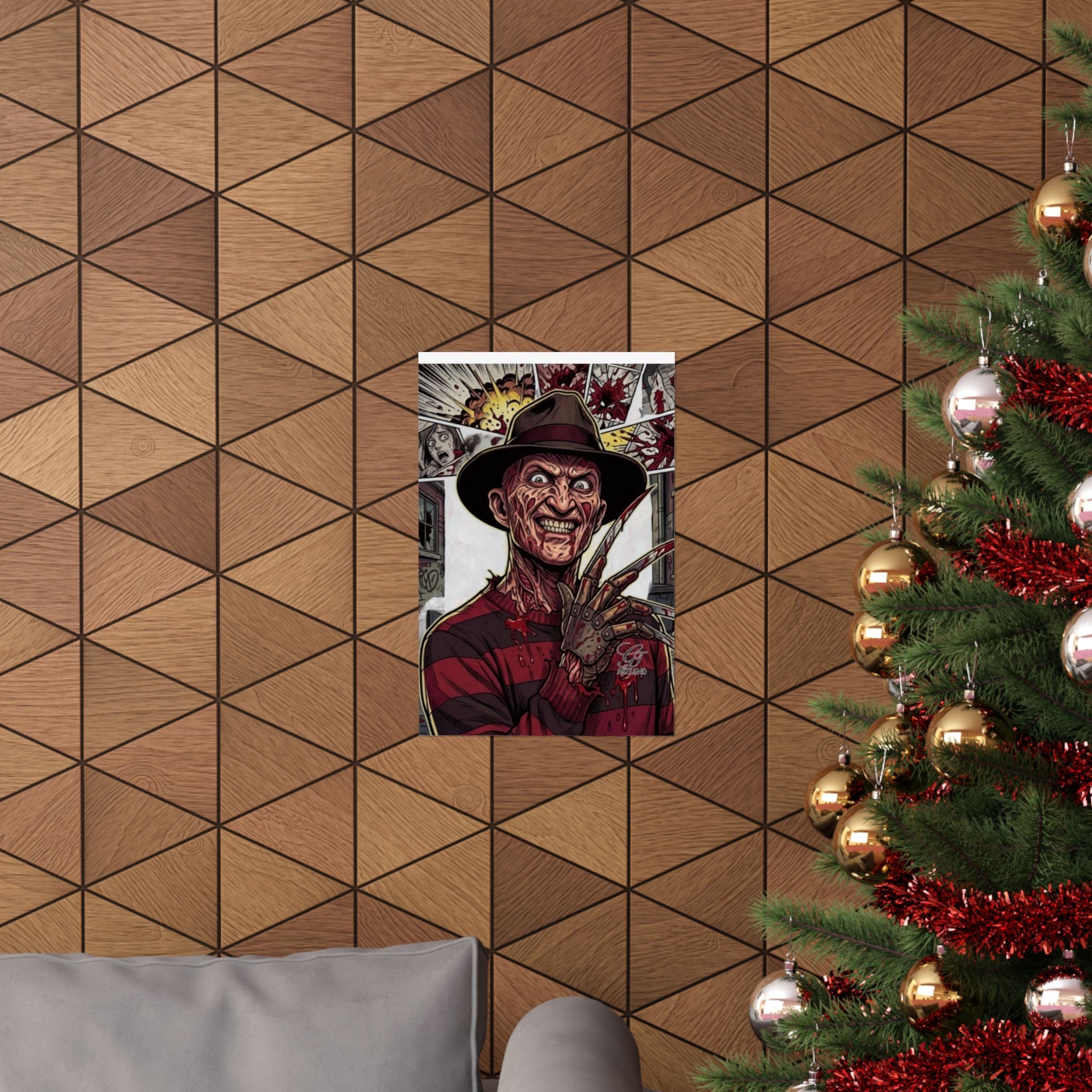 Elm Street Gangsta Horror  Airbrush Matte Vertical Posters by GT Artland