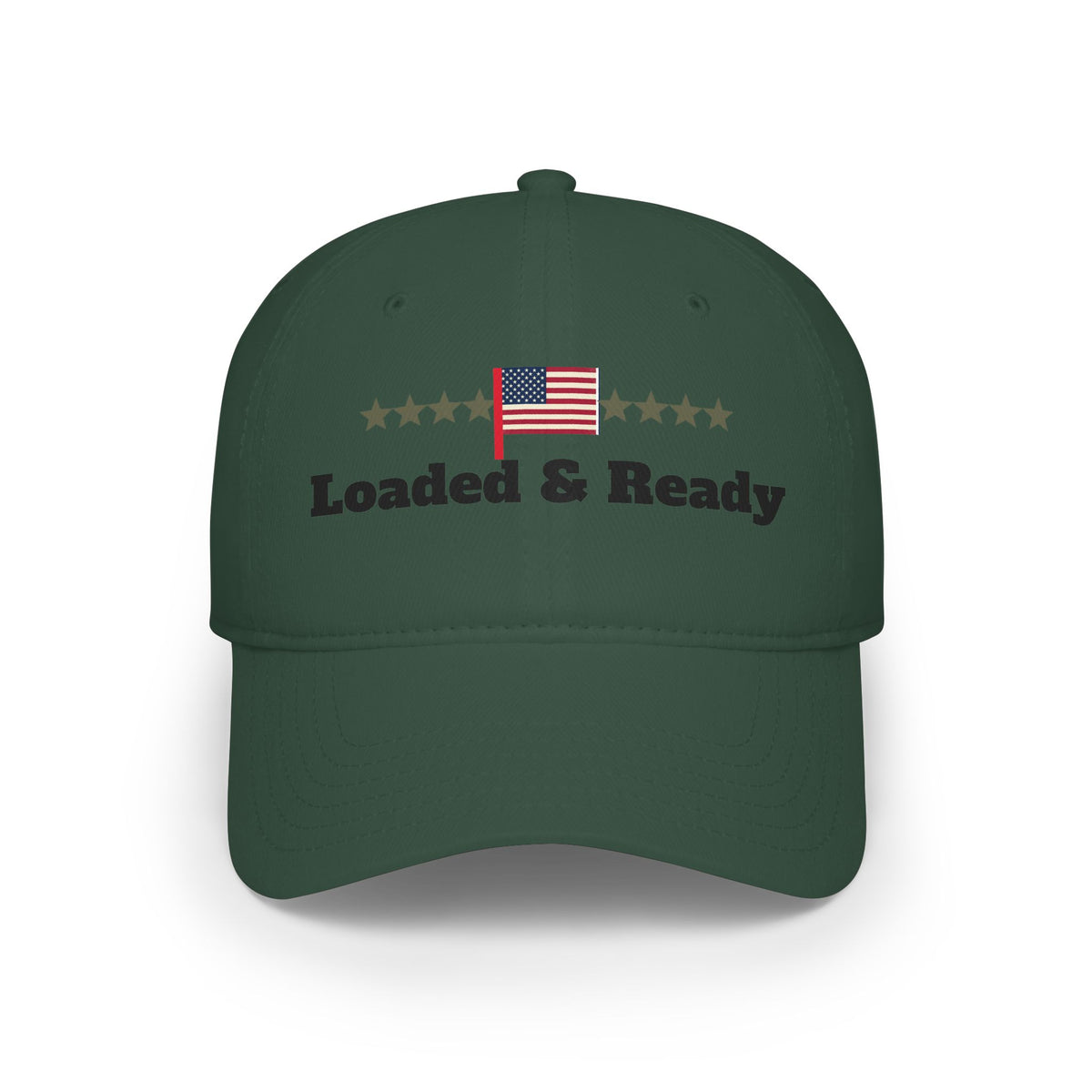 "Loaded & Ready" Flag Embroidery Cap | American Baseball Hat