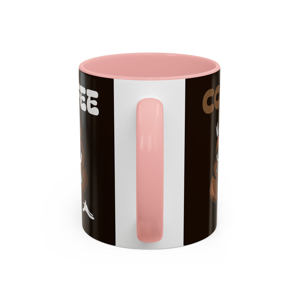 Coffee Mug — Cute Sad Poop Emoji with “COFFEE” Text Accent Mug by GT Artland