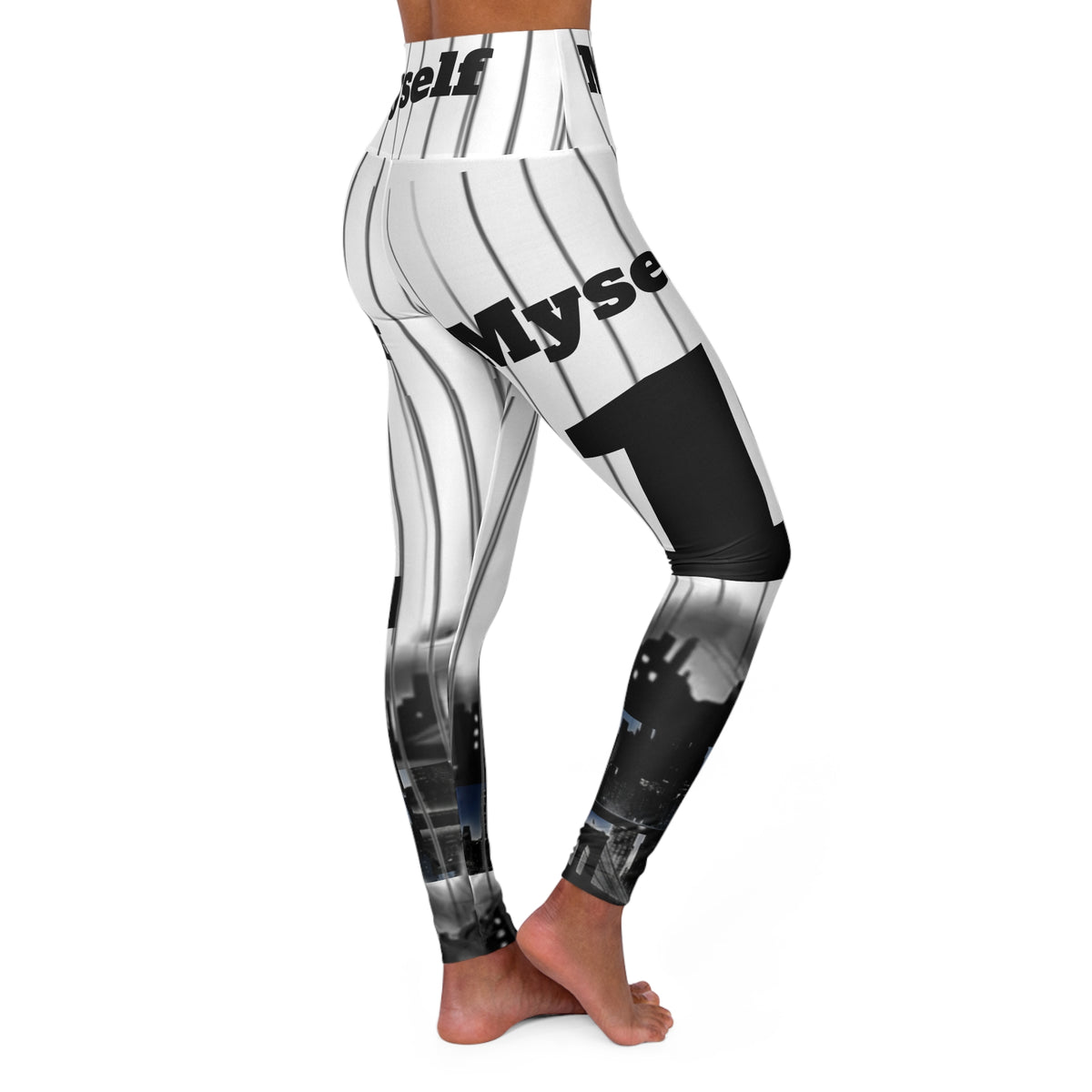 Personalized Jersey City Style Leggings High FashionHigh Waisted Yoga Leggings by GT Artland