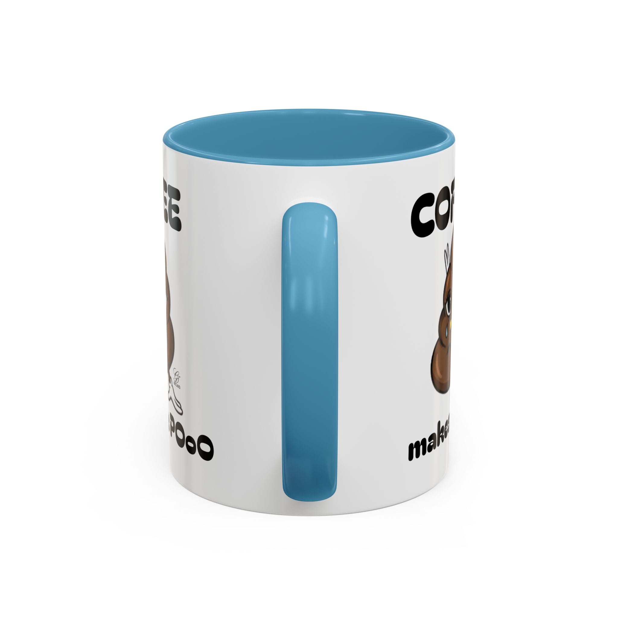 Coffee Mug — "Coffee Makes Me Pooo" Funny Novelty Accent Mug by GT Artland