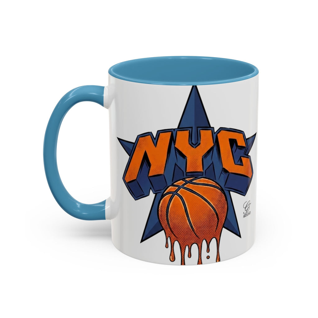 NYC  New York Champions Basketball Drip Mug | Accent Coffee Mug 11oz 15oz by GT Artland