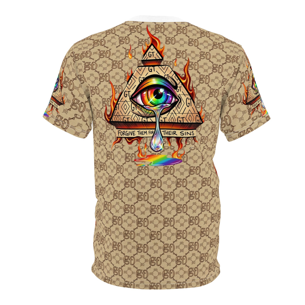 Rainbow All-Seeing Eye tee | Cut & Sew T-Shirt by GT Artland