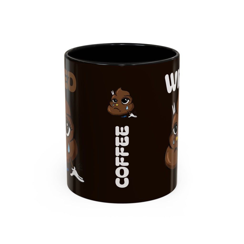 Coffee Mug - "Wired" Cute Poop Emoticon Design (11/15 oz) by GT Artland