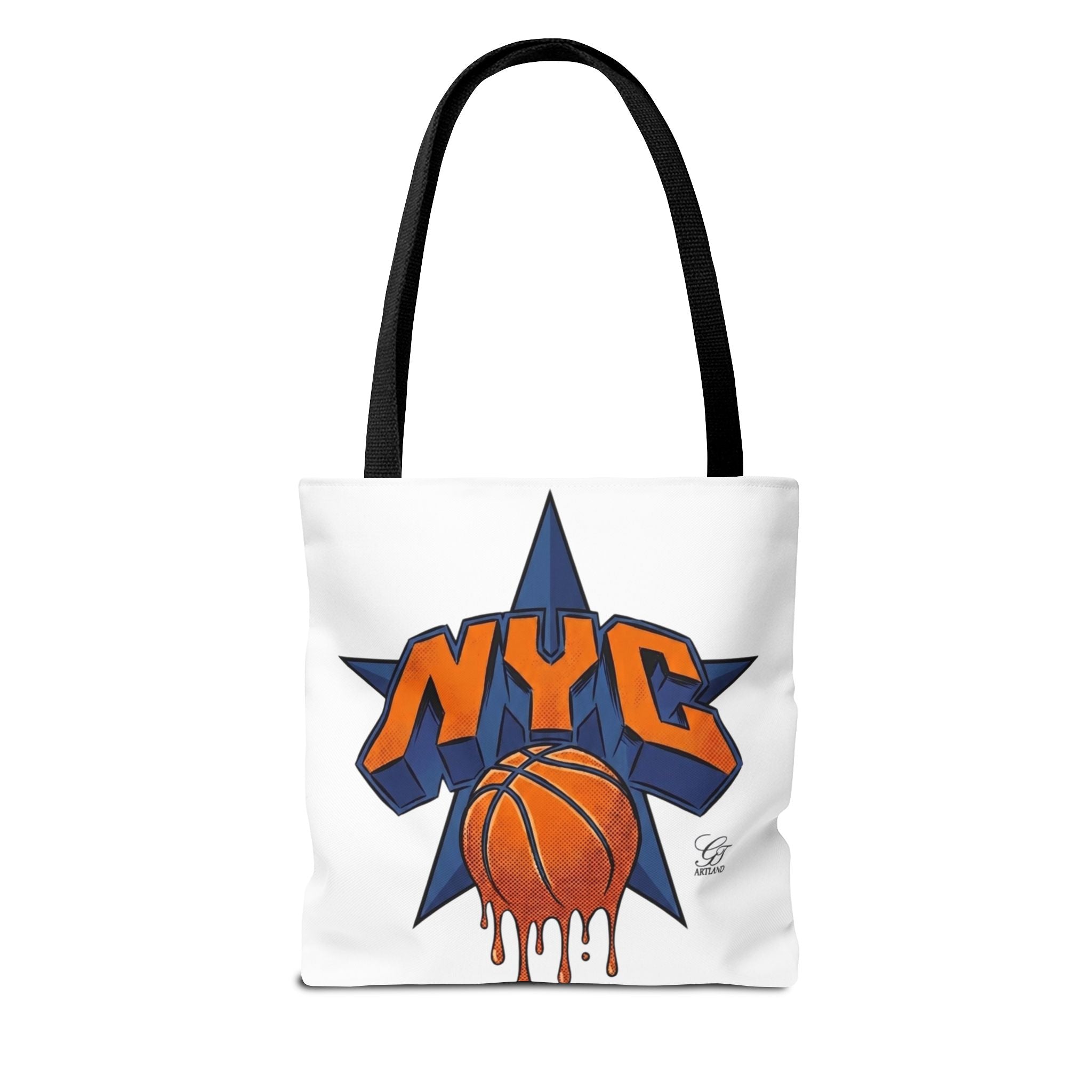 NYC Dripping Basketball Tote Bag | City Basketball Design by GT Artland