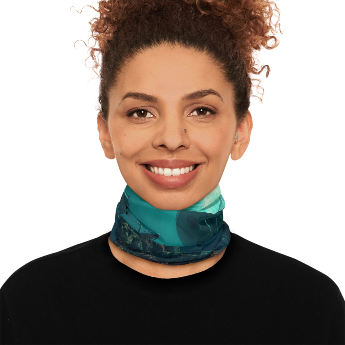 Underwater UFO Divers Neck Gaiter | Sci‑Fi  Alien Graphic Face Mask