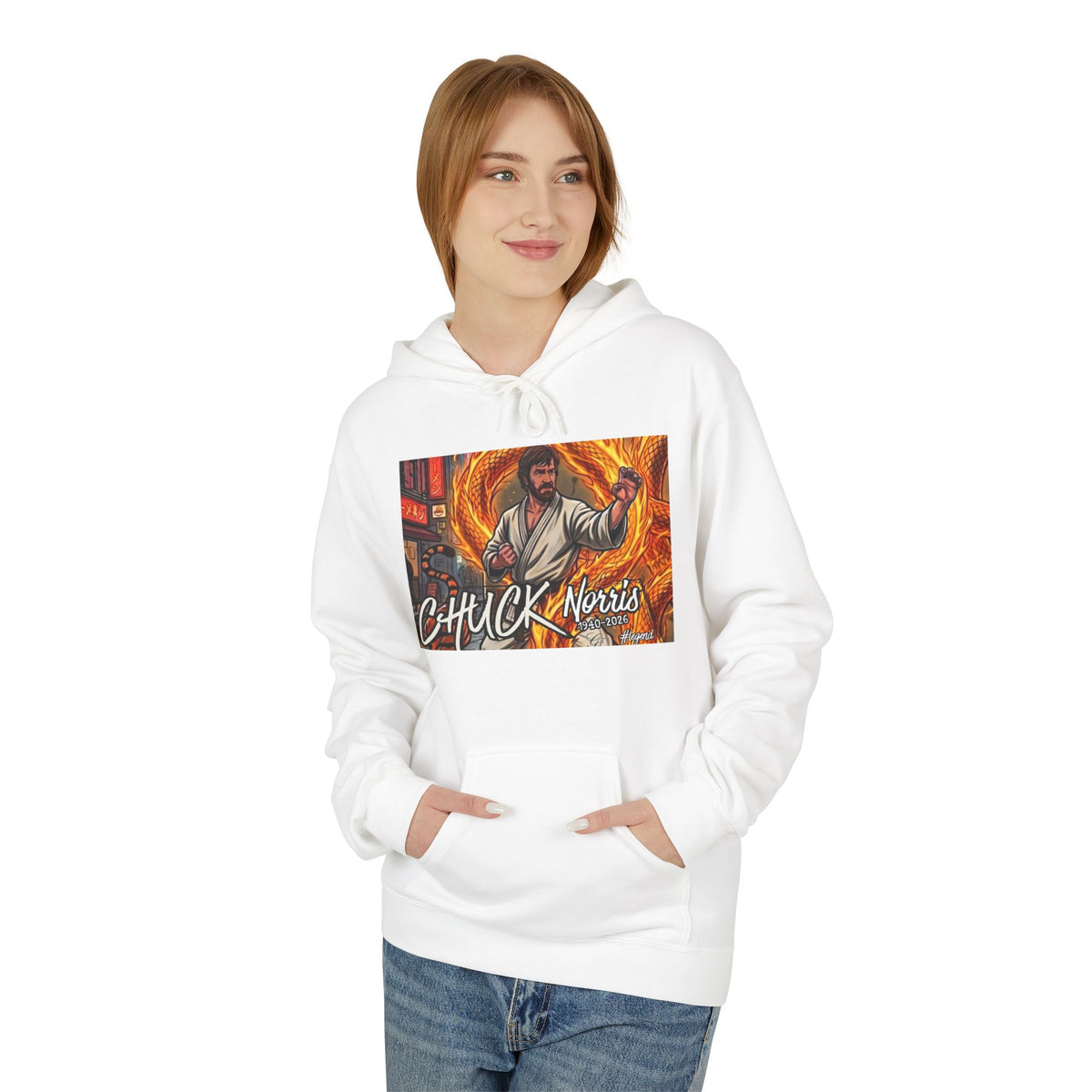 Chuck Norris Martial Arts Hoodie | Action Illustration, Retro Fight Scene by GT Artland