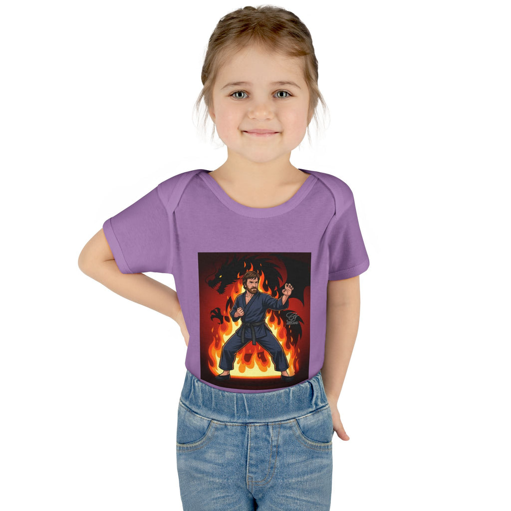 Flame Ninja Infant Bodysuit | Dragon Fire Martial Arts Baby Onesie