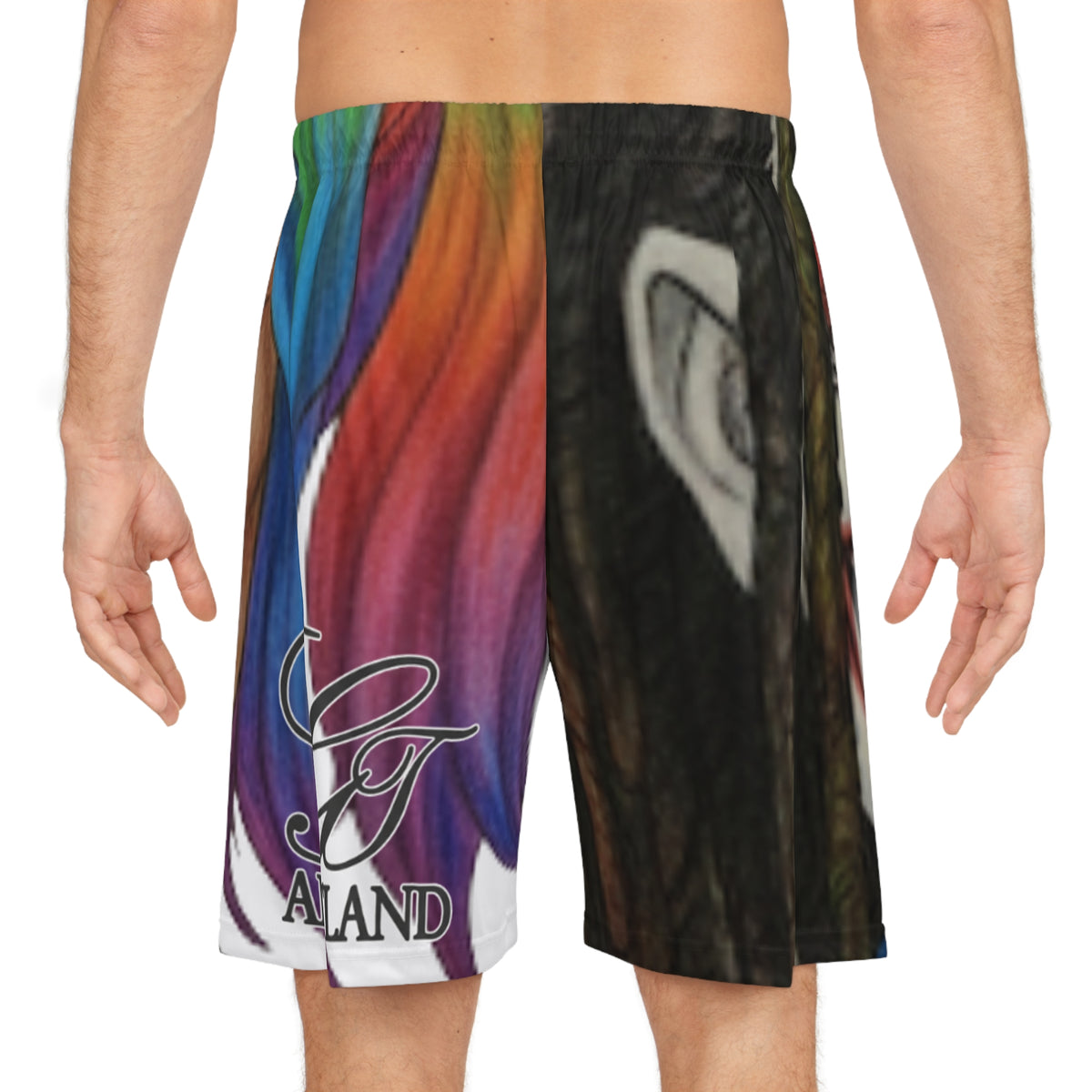 2 Faced Joka Harlee Swag Graffiti Designer High Fashionable Basketball Shorts by GT Artland