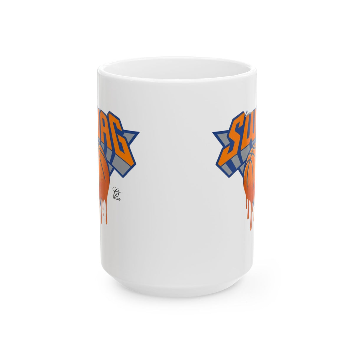 swag Dunk Basketball Logo Mug | Ceramic Coffee Cup by GT Artland