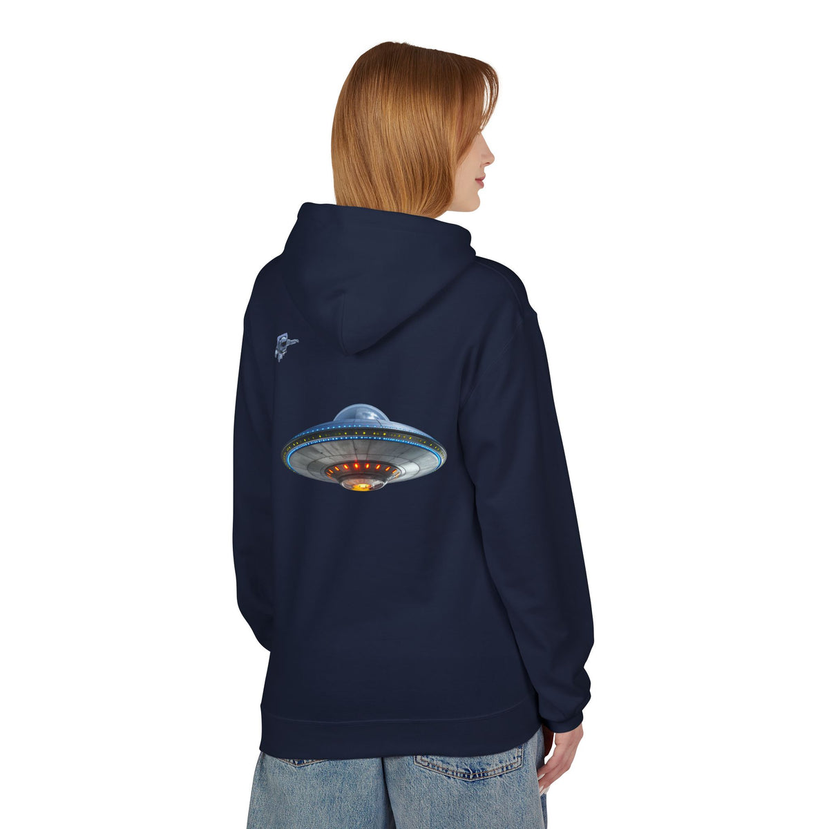 Retro UFO Spaceship Hoodie | Paranormal Alien Abduction Design