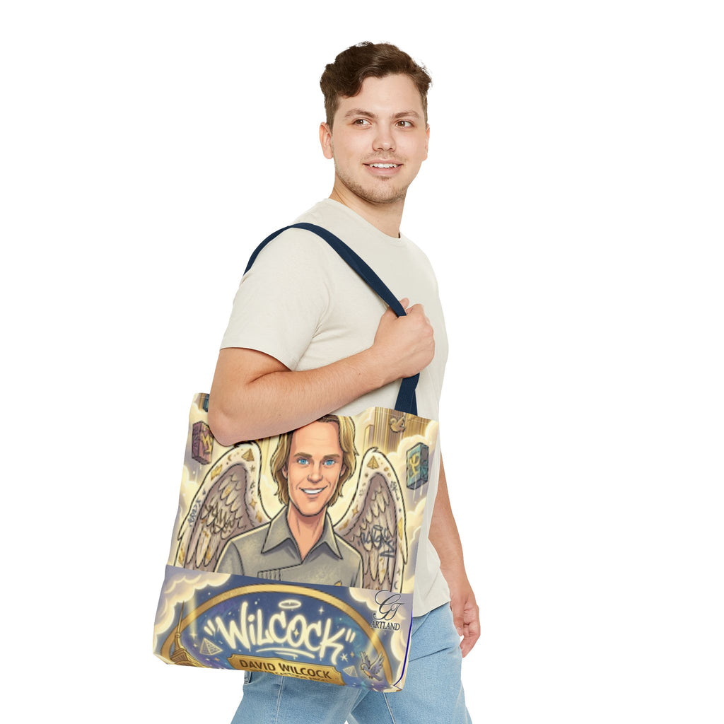 Wilcock Angel Wings Portrait Tote Bag – Illustrated Memorial/Tribute Carryall by GT Artland