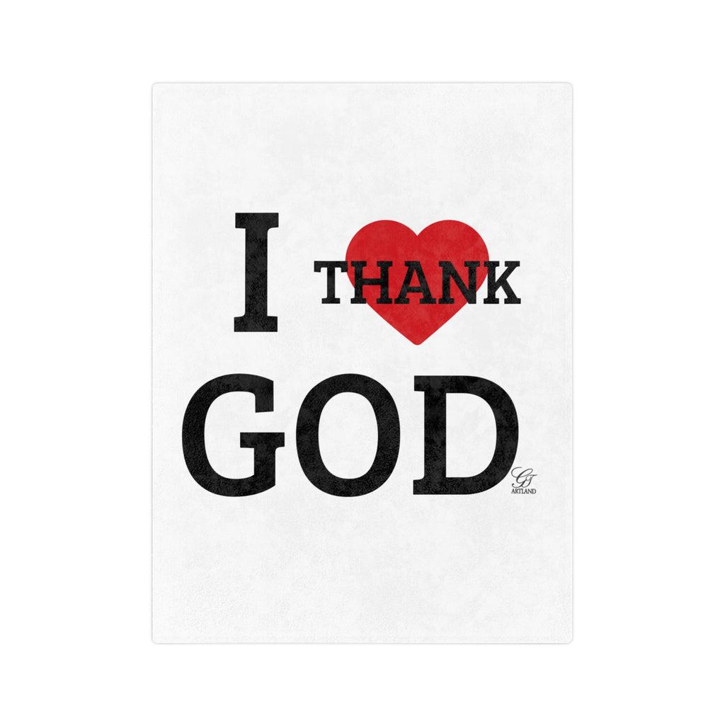 I Love Thank God blanket | Religious faith throw,  decor by GT Artland