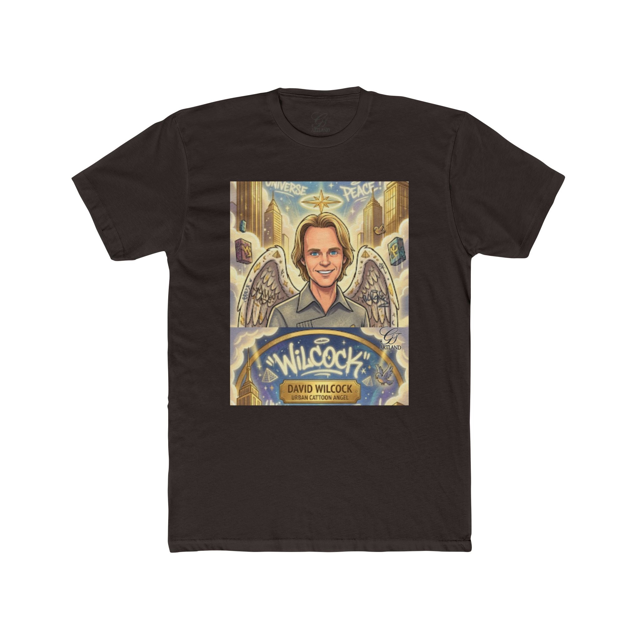 David Wilcock Angel Portrait Tee — Spiritual Memoir Graphic T-Shirt by GT Artland