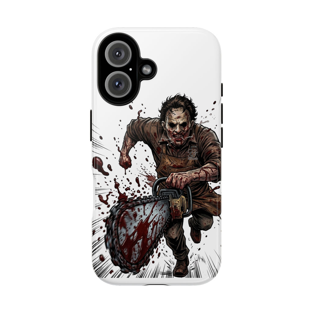 Chainsaw Killer Horror Illustration phone case | iPhone Samsung protective case by GT Artland