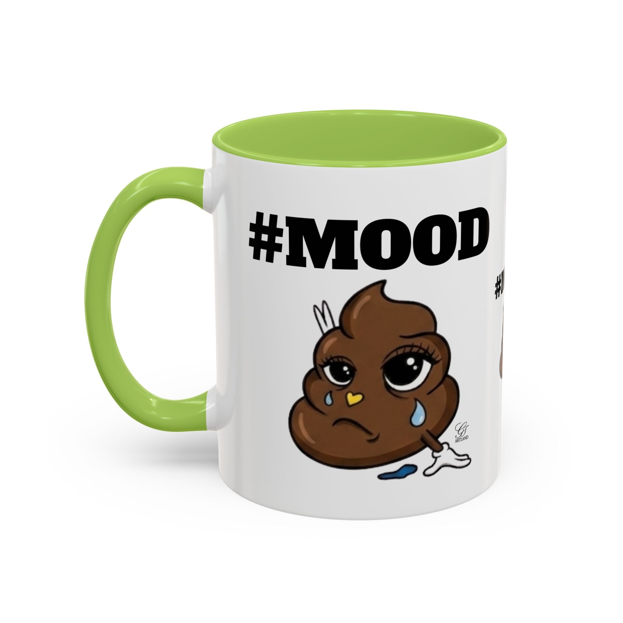 #MOOD Poop Emoji Accent Coffee Mug — Funny 11/15oz Novelty Mug by GT Artland